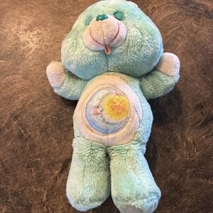 Vintage Care Bears Bedtime Bear 13" Stuffed Plush Animal.